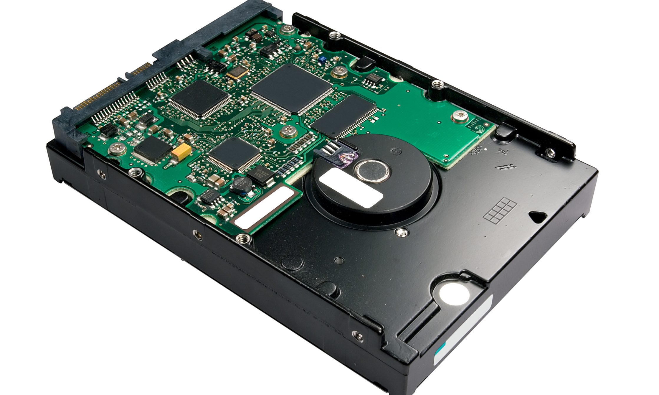 Internal hard disk drive, circuit board visible.
